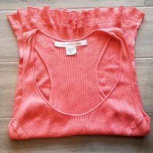 Diane von Furstenberg silk-blend coral knit tank